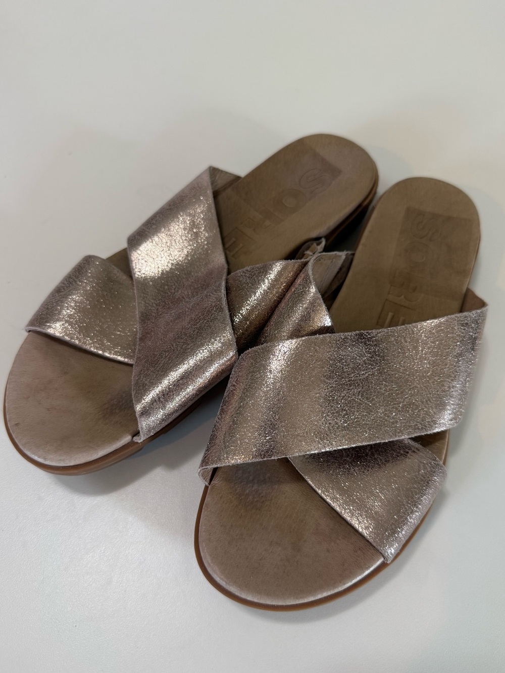 SOREL Roaming Criss Cross Slide Sandals Sz 7.5